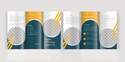 Creative Corporate Tri-fold Brochure Modern Leaflet  Template 