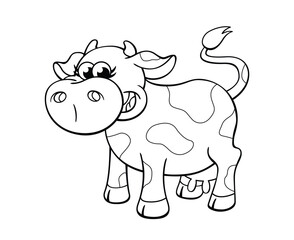 Cow coloring book 07