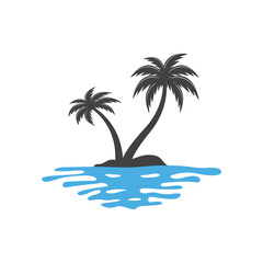 palm beach logo design vector