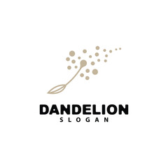 Dandelion Flower Vector, Flower Plant Illustration Icon, Dendelion Logo Simple Design