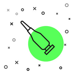 Black line Bullet icon isolated on white background. Vector