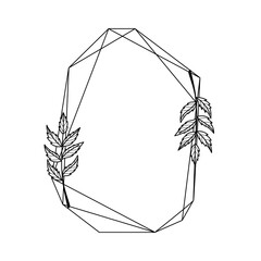 Hand drawn floral frame illustration 