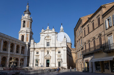 Fototapeta na wymiar LORETO, ITALY, JULY 5, 2022 - View of the Shrine of the Holy House of Loreto, Italy