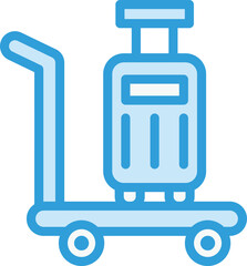 Luggage Vector Icon Design Illustration