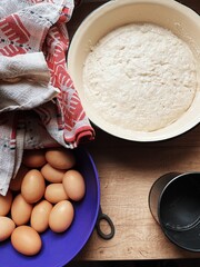 flour and eggs