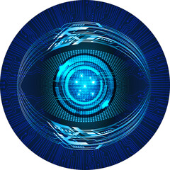  eye cyber circuit future technology concept background