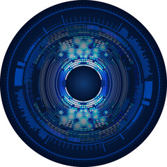 Obraz na płótnie Canvas eye cyber circuit future technology concept background