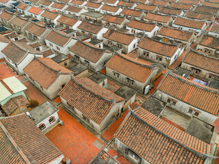 view of the roofs in a village in South Fujian, China