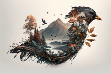 Magic imaginary world full with color and happiness. Generative ai.