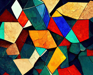 Abstract mosaic, digital art