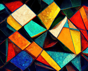 Abstract mosaic, digital art