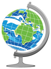Fototapeta premium Earth globe model vector