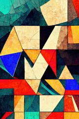 Abstract mosaic, digital art