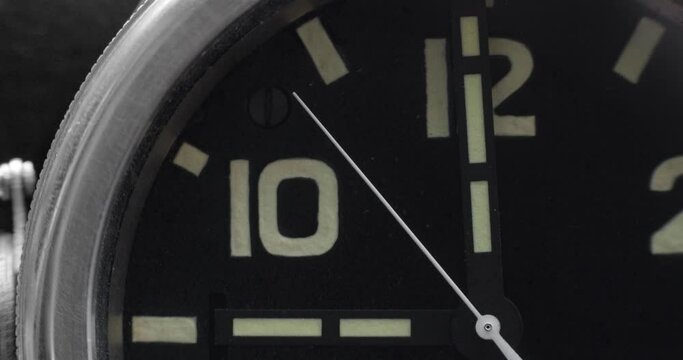 Precision Timekeeping. Close-up 4k video.