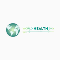 World Health Day. World health day concept text design with doctor stethoscope.