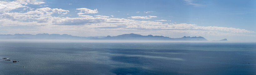 eastern shore of False Bay waters from Smitswinkel Bay view point, Cape Town
