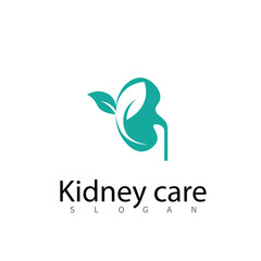 Kidney icon vector. Urology logo design template.
