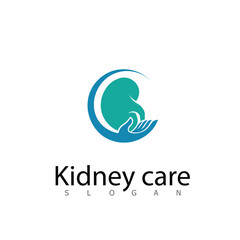 Obraz premium Kidney icon vector. Urology logo design template.