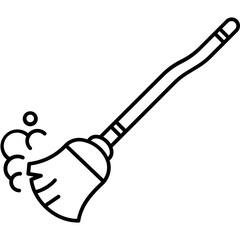 Broom Trendy Color Vector Icon which can easily modify or edit

