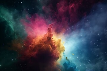 Obraz na płótnie Canvas Galaxy Background and Many Stars - Generative AI