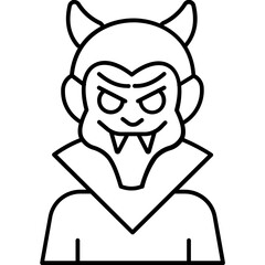 Devil Evil Trendy Color Vector Icon which can easily modify or edit

