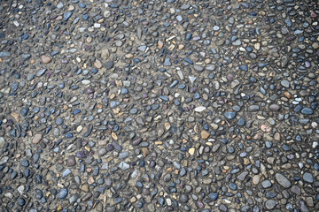 pebble floor surface close up