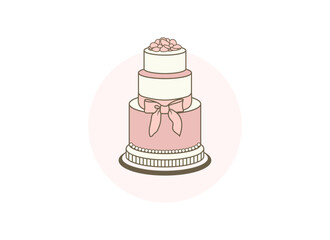 The Pink Cake Logo Design