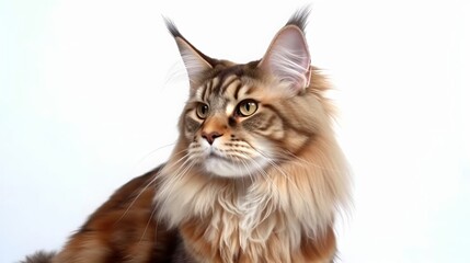 Beautiful Maine Coon Cat. A Portrait of Grace and Adventure.