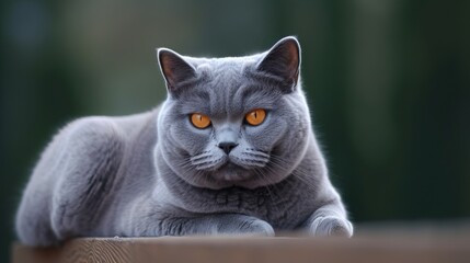 English Short Hair Cat. A Portrait of Grace and Adventure.