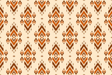 Abstract ethnic ikat background. Geometric seamless pattern in tribal. Fabric Indian style. Design for wallpaper, vector illustration, fabric, clothing, carpet, textile, batik, embroidery.