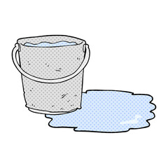 cartoon bucket of water