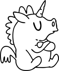 stubborn little unicorn