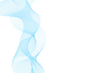 Abstract blue blend wave lines on transparent background. Modern blue flowing wave lines and glowing moving lines. Abstract blue wave liens pattern background.