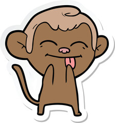 Fototapeta premium sticker of a funny cartoon monkey