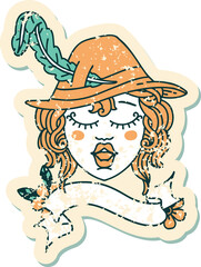 human bard character face illustration