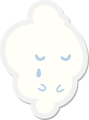 crying ghost sticker