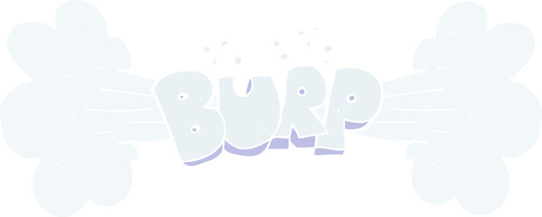 flat color illustration of a cartoon burp symbol