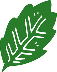 cartoon doodle tree leaf