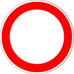 Panneau routier, circulation interdite dans les deux sens	