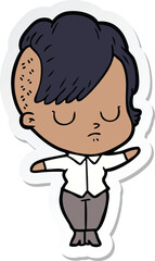Obraz premium sticker of a cartoon woman