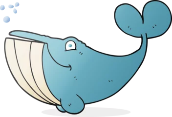 Kussenhoes cartoon whale © lineartestpilot