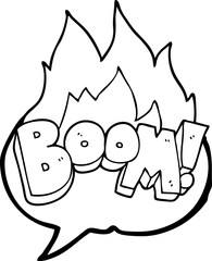 speech bubble cartoon boom
