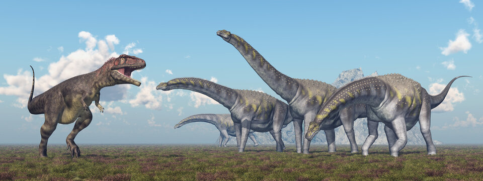 Mapusaurus und Argentinosaurus