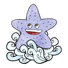 textured cartoon starfish