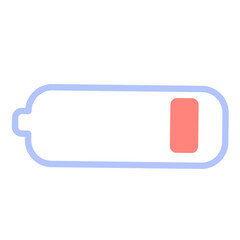 Icon Illustration of low battery 