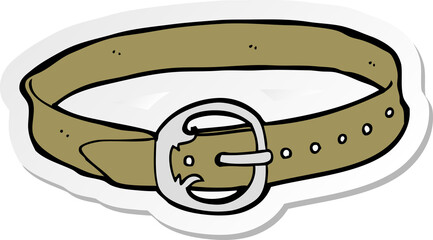 sticker of a cartoon old belt