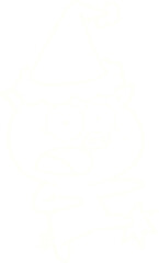 Christmas Pig Chalk Drawing