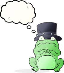 thought bubble cartoon wealthy toad
