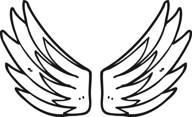 Fototapeta na wymiar cartoon wings symbol