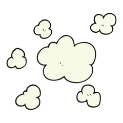 Selbstklebende Fototapeten cartoon steam clouds © lineartestpilot